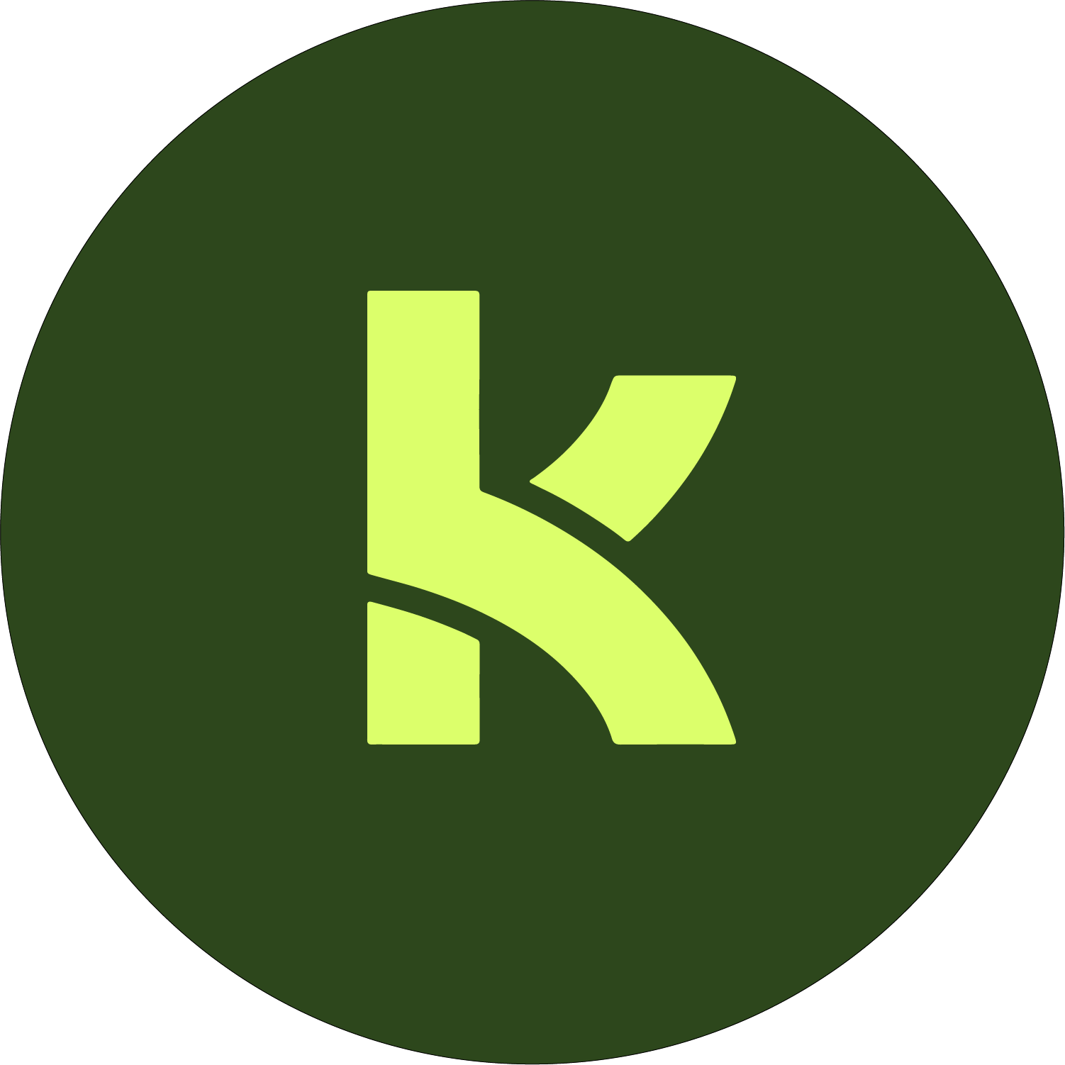 logo circular kroop finance fondo verde oscuro