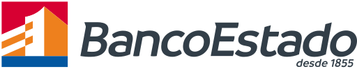 logo bancoestado chile letras negras icono rojo con blanco