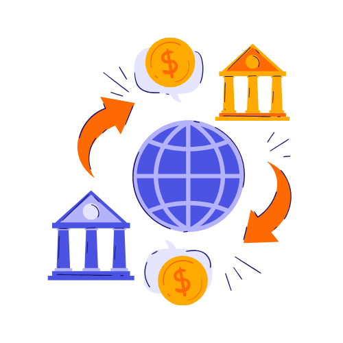icono de bancarizacion chilena con colores morados y amarillos