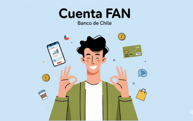 kroop mostrando como abrir una cuenta FAN de banco de chile