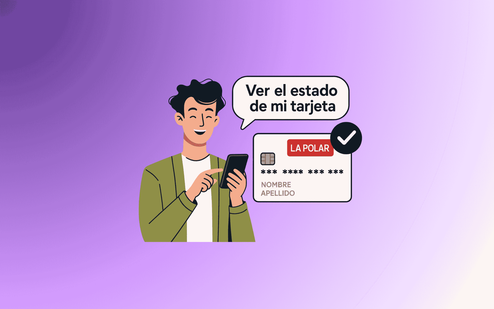 chico kroop consultando su estado de la poler para aprender como y donde pagarlo